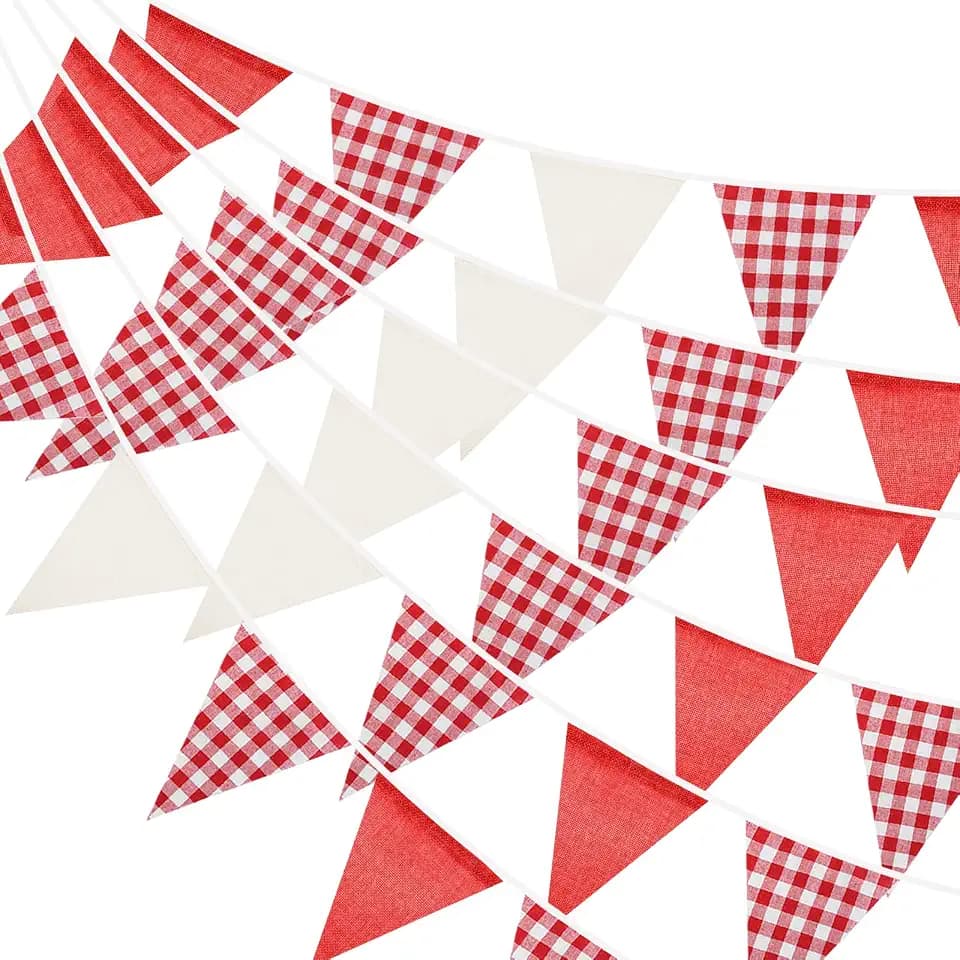 G2PLUS 32Ft Triangle Bunting Banner Pennant Garland Hanging Decorations