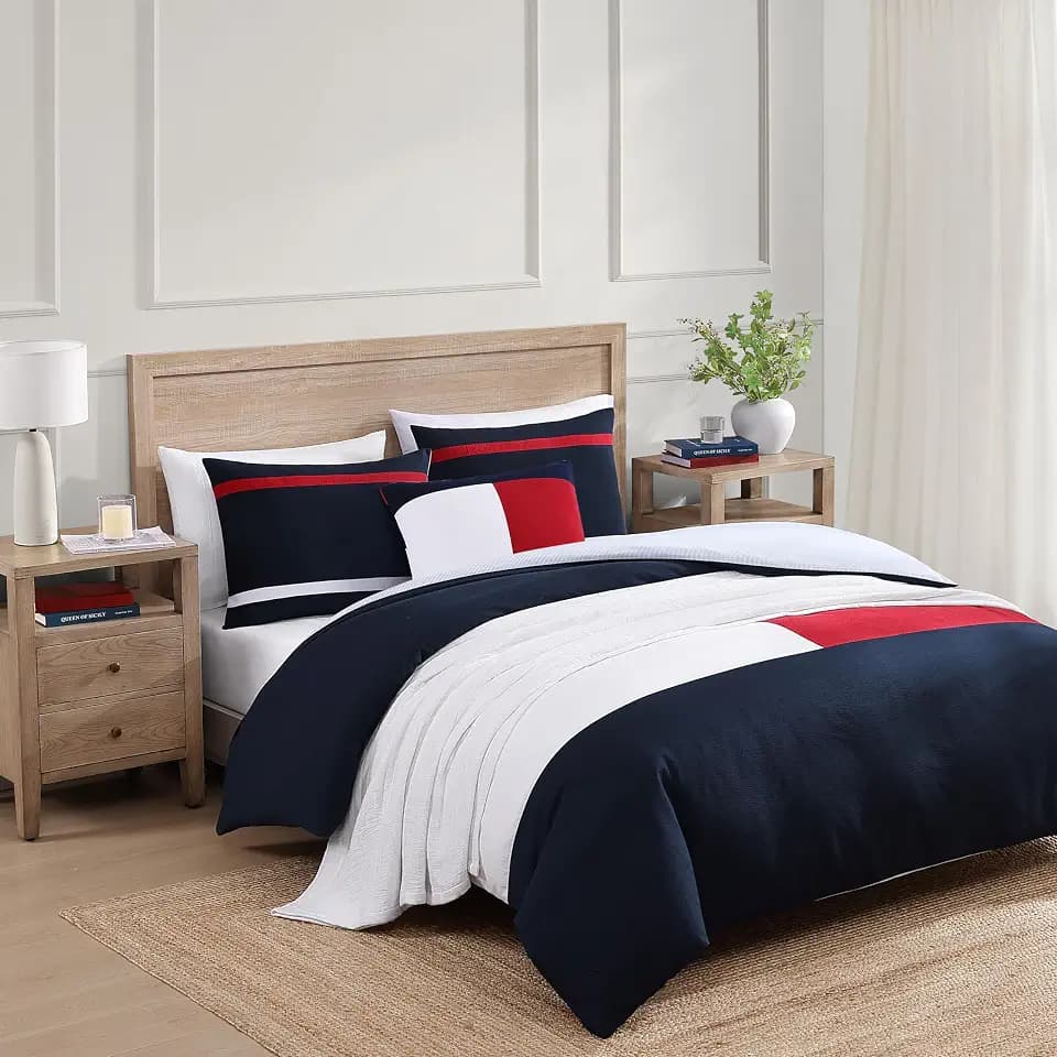 Tommy Hilfiger - King Duvet Cover Set with Matching Shams