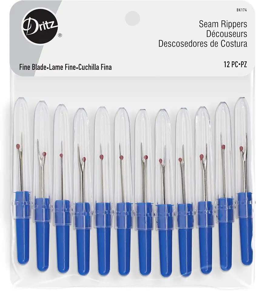 Dritz Seam Ripper Small Blade Sewing Accessories, 12 Pack, None,Blue
