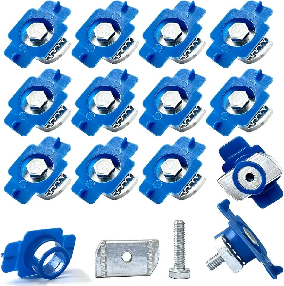 1/4"-20 UNC Strut Channel Nut and Bolt Set with Plastic Wing, 100Packs