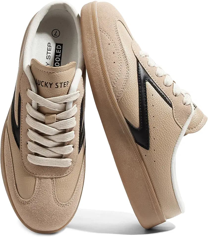LUCKY STEP Women's Lace Up Fashion Casual Sneakers