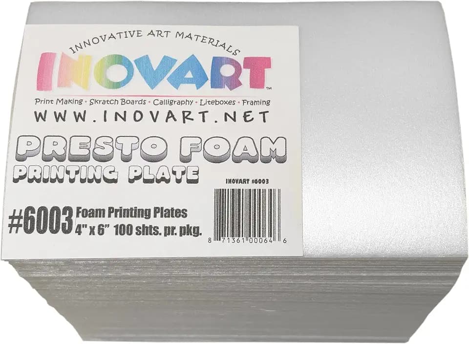 Inovart Presto Foam Printing Plates Econo Pack, 4"x6", 100 Sheets