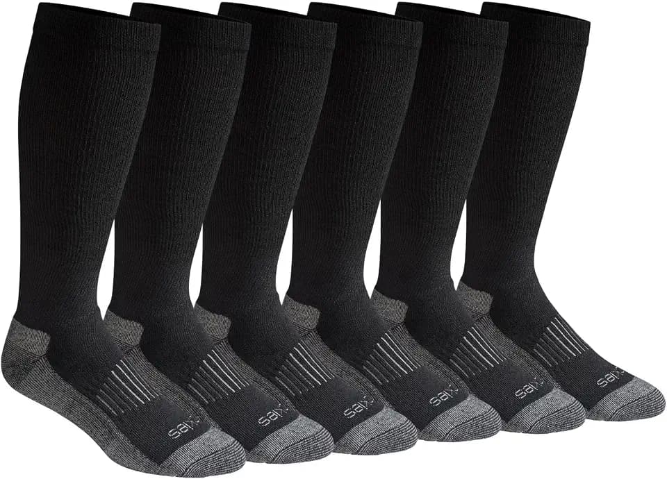 Dickies Men's Light Compression Comfort Over-The-Calf Socks, Available in M-XXL (2, 4, 6 Pairs)