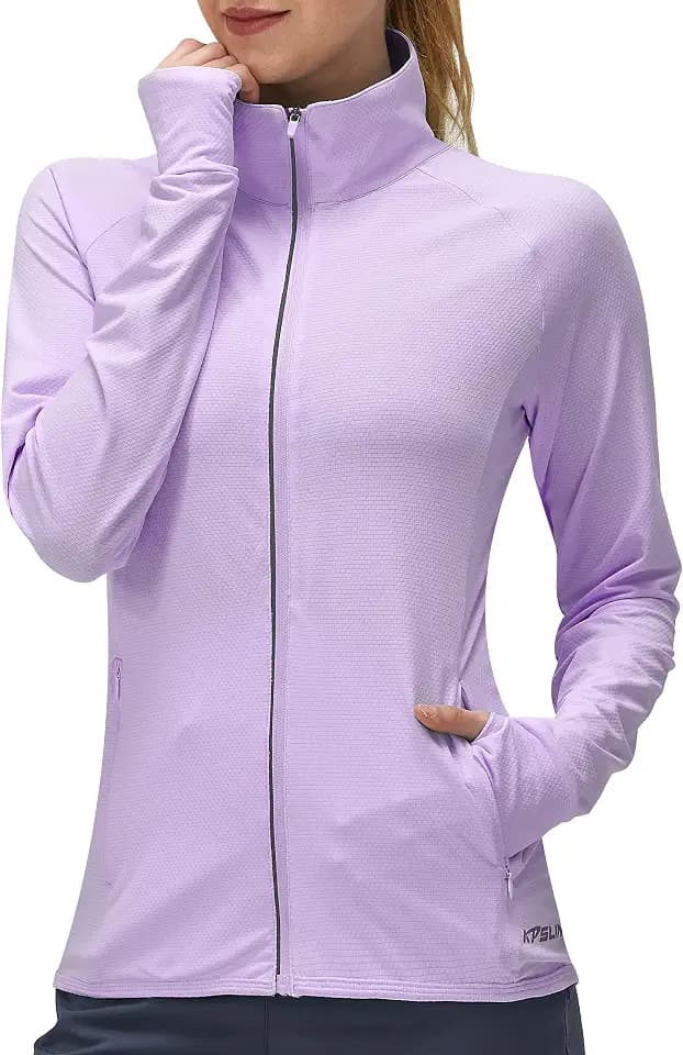 KPSUN Women's UPF 50+ Sun Protection Clothing Lightweight Athletic Jacket