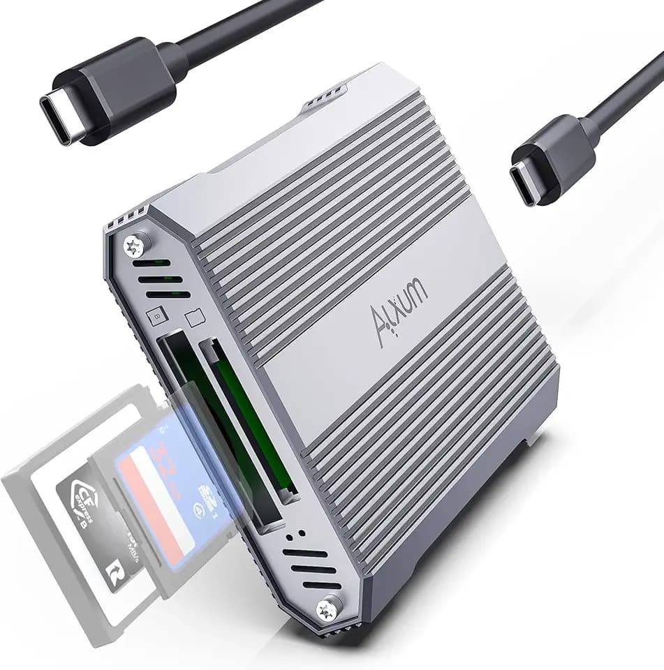Alxum Kartenleser 10Gbps für CFexpress Typ B & SD4.0 Dual-Slot USB-C