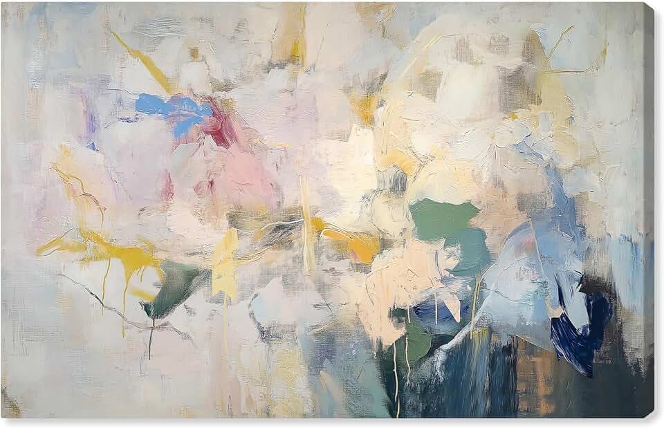 Art Remedy Perfect Situation Canvas Pastel Abstract Art, Gallery Wrapped, 45" x 30"