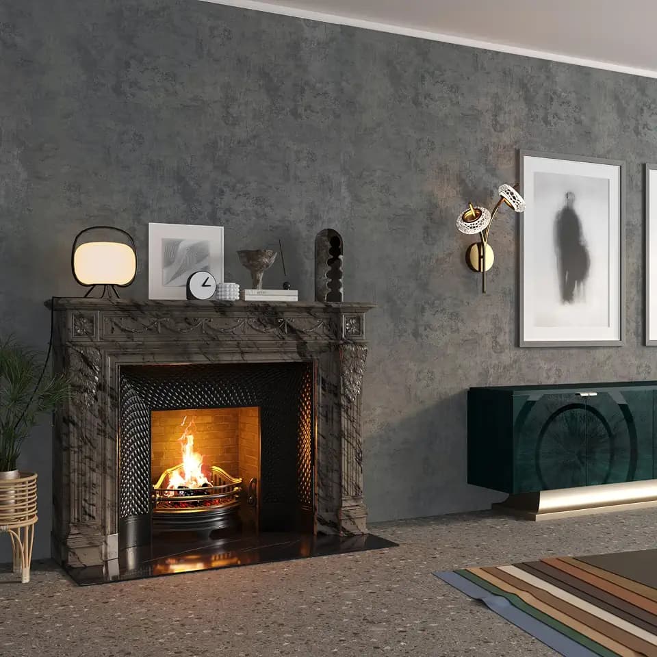 BAYYA Concrete Wallpaper Countertops Contact Paper Cement Grey Wallpaper