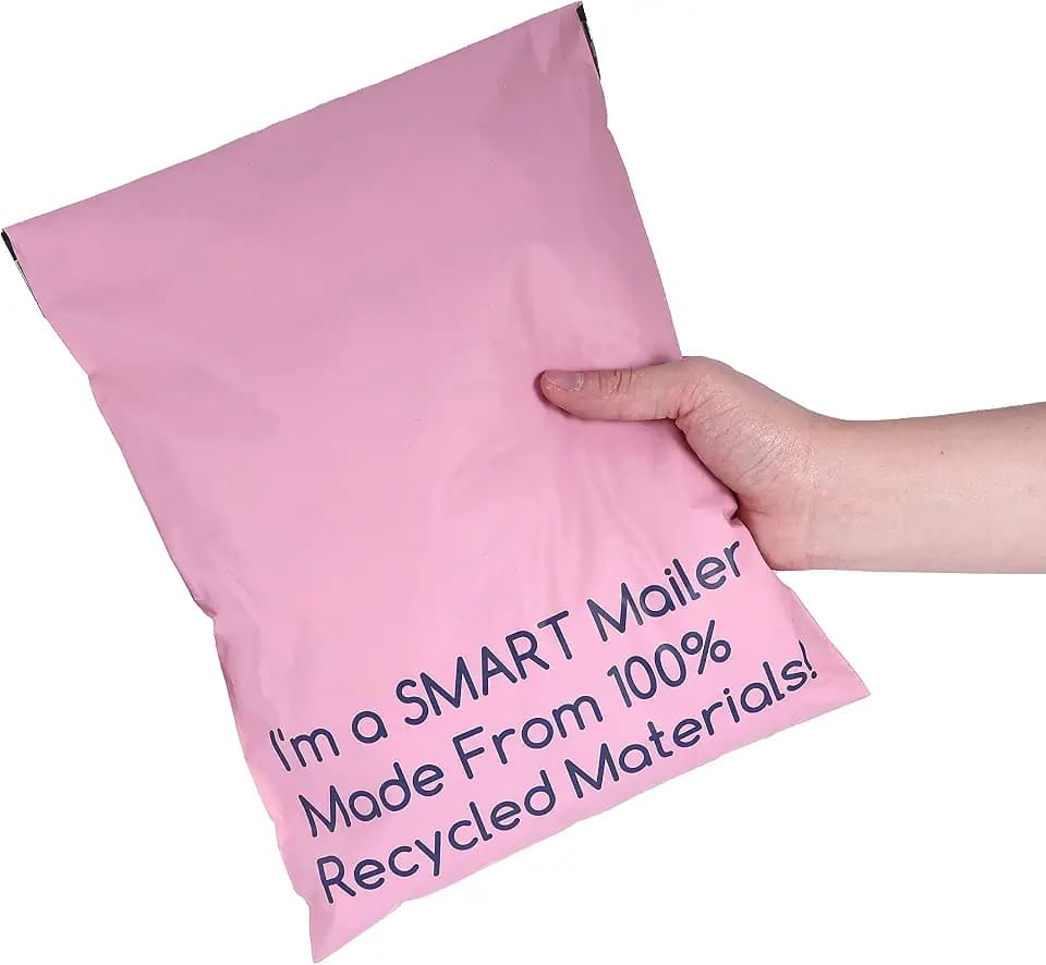 100 Count, 10x13 inch 100% Recycled Poly Mailers Eco Friendly Packaging Envelopes Supplies Mailing Bags 2.5 Mil Thick - SMART Mailer