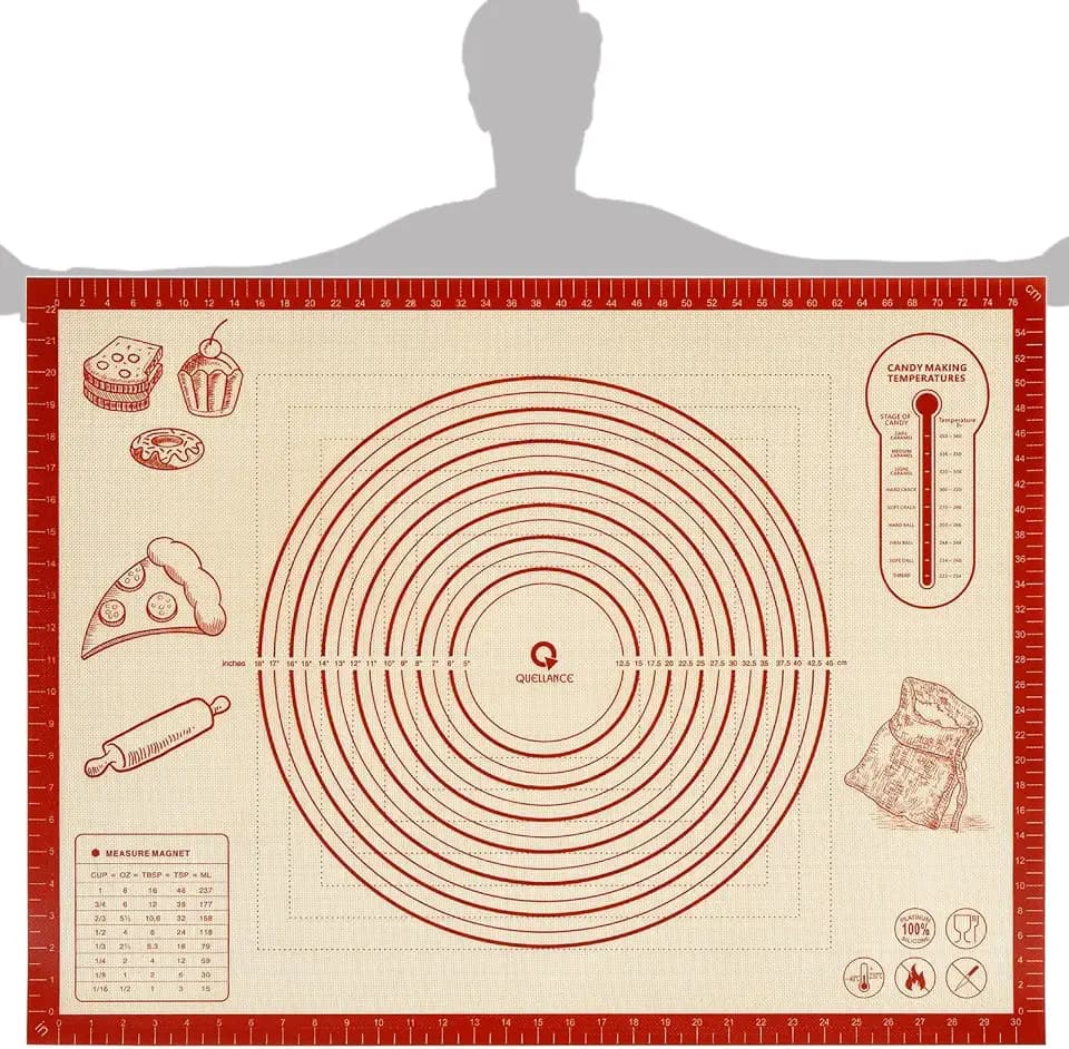 Non-slip Silicone Pastry Baking Mat 32''x 24'' Extra Thick for Pastry Bread