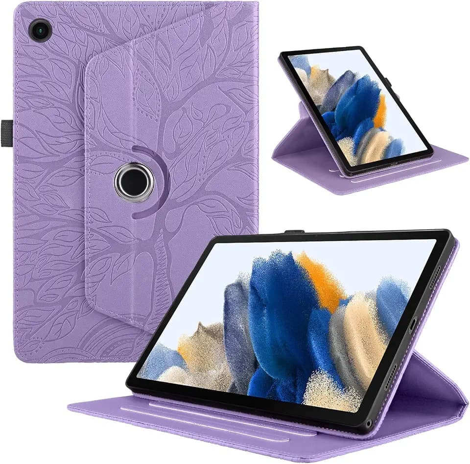 Hülle für Samsung Galaxy Tab A11 Plus A11+ 2025 (SM-X230)/ Galaxy A9 Plus 2023 A9+ Plus 11 Zoll,PU Leder Multi-Winkel 360 Grad Drehbare Leichte Schutzhülle,Rotating Case Cover mit Stand Funktion-Lila