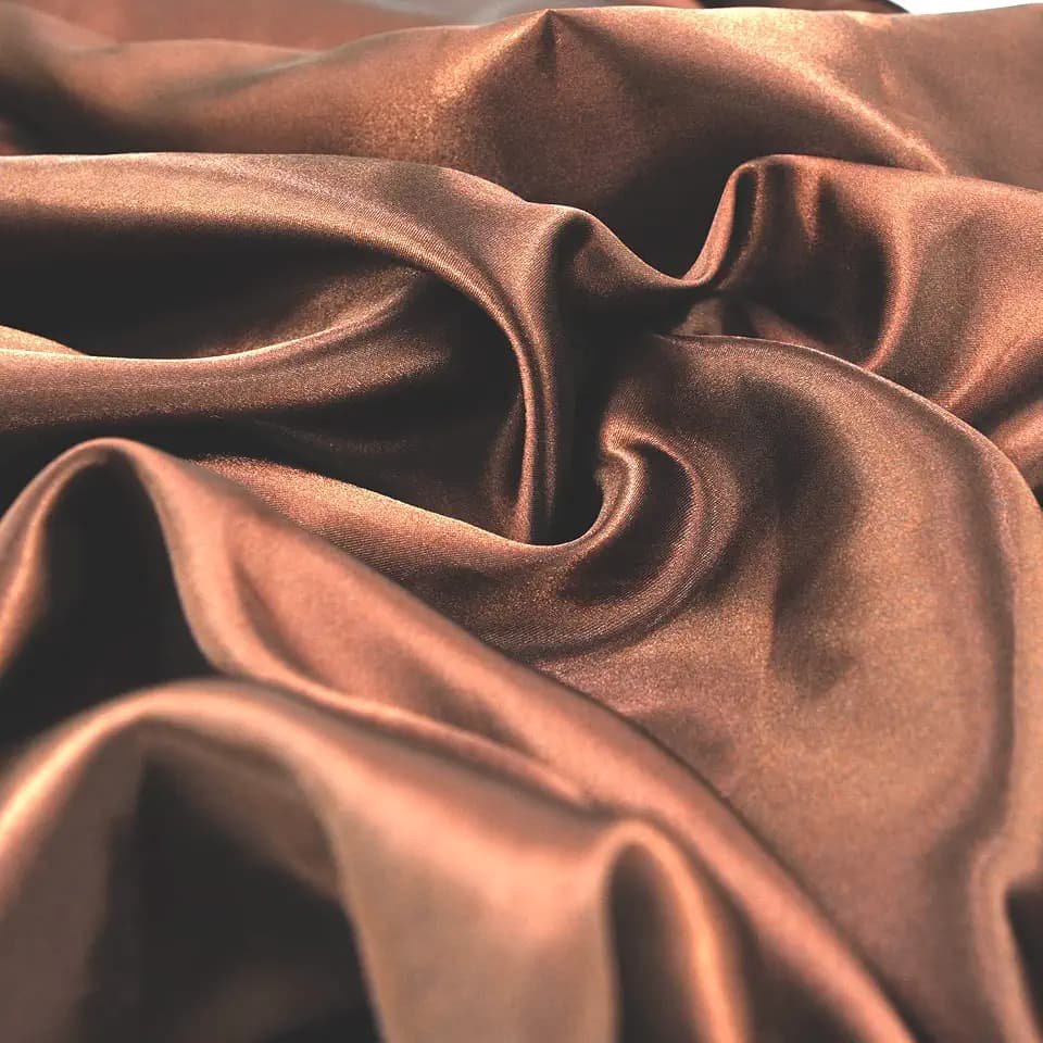 Satin Fabric Coffee Color for Wedding Dress Decoration DIY Crafts 60” By 5 Yards
