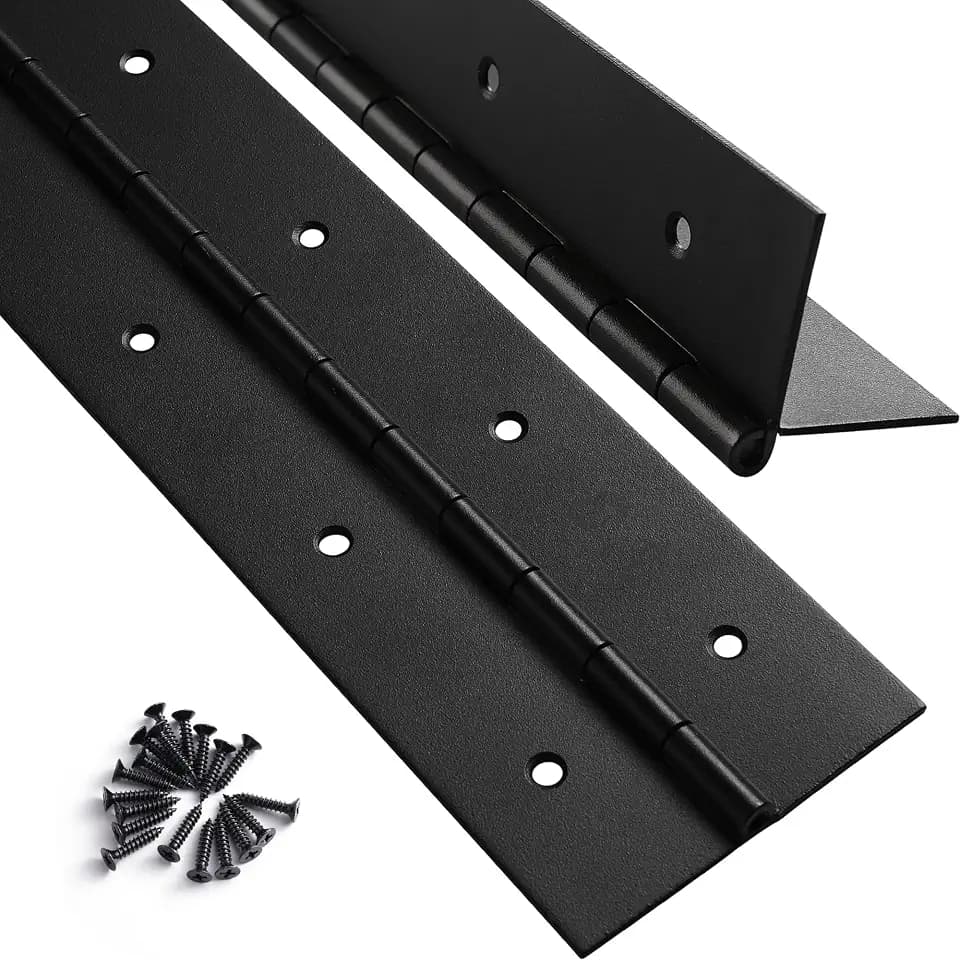 2 Pack Heavy Duty Piano Hinge 30 Inch x 2 Inch Width, 0.047'' Thick Stainless Steel Black Continuous Hinge for Cabinet, Door, Toolbox, Wooden Box, Metal Plate, Furniture, Industrial Project