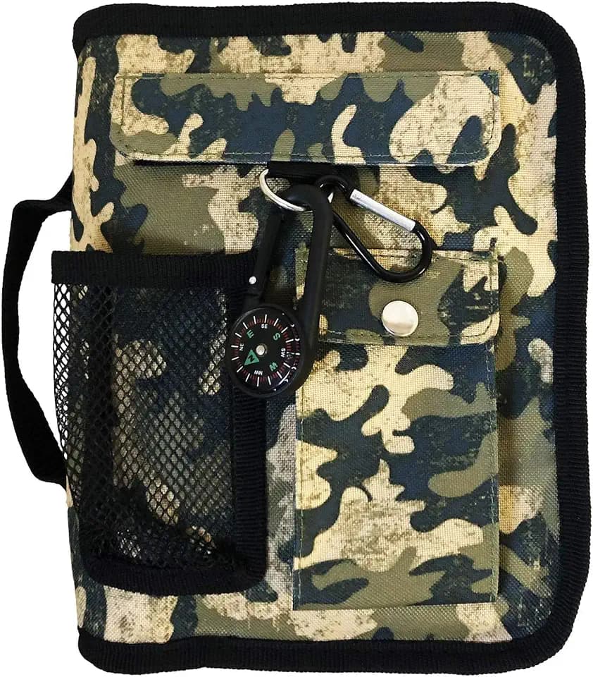 Bible Cover Case for Men Women Green Camo Medium Bible Book Cover