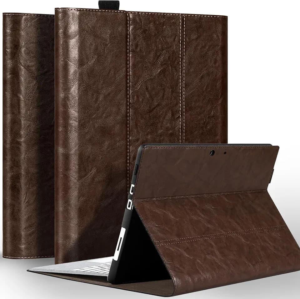 Leder Hülle für Microsoft Surface Pro 4/5/6/7/7 Plus + 12,3 Zoll