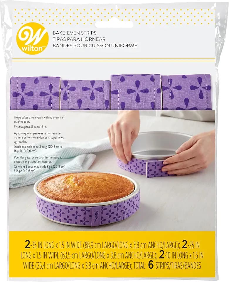 Wilton Bake-Even Cake Pan Strips, Evenly Baked, 6-Piece Set
