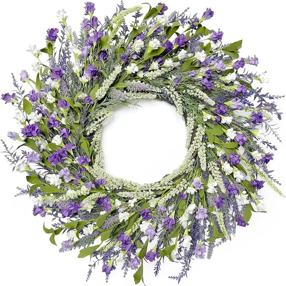 Artgar 26 Inch Spring Wreaths for Front Door, Large Paper Flower Wreath