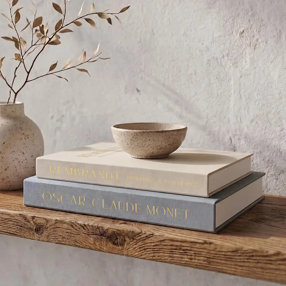ZICOTO Beautiful Decorative Books Set of 2 for Your Coffee Table & Shelf