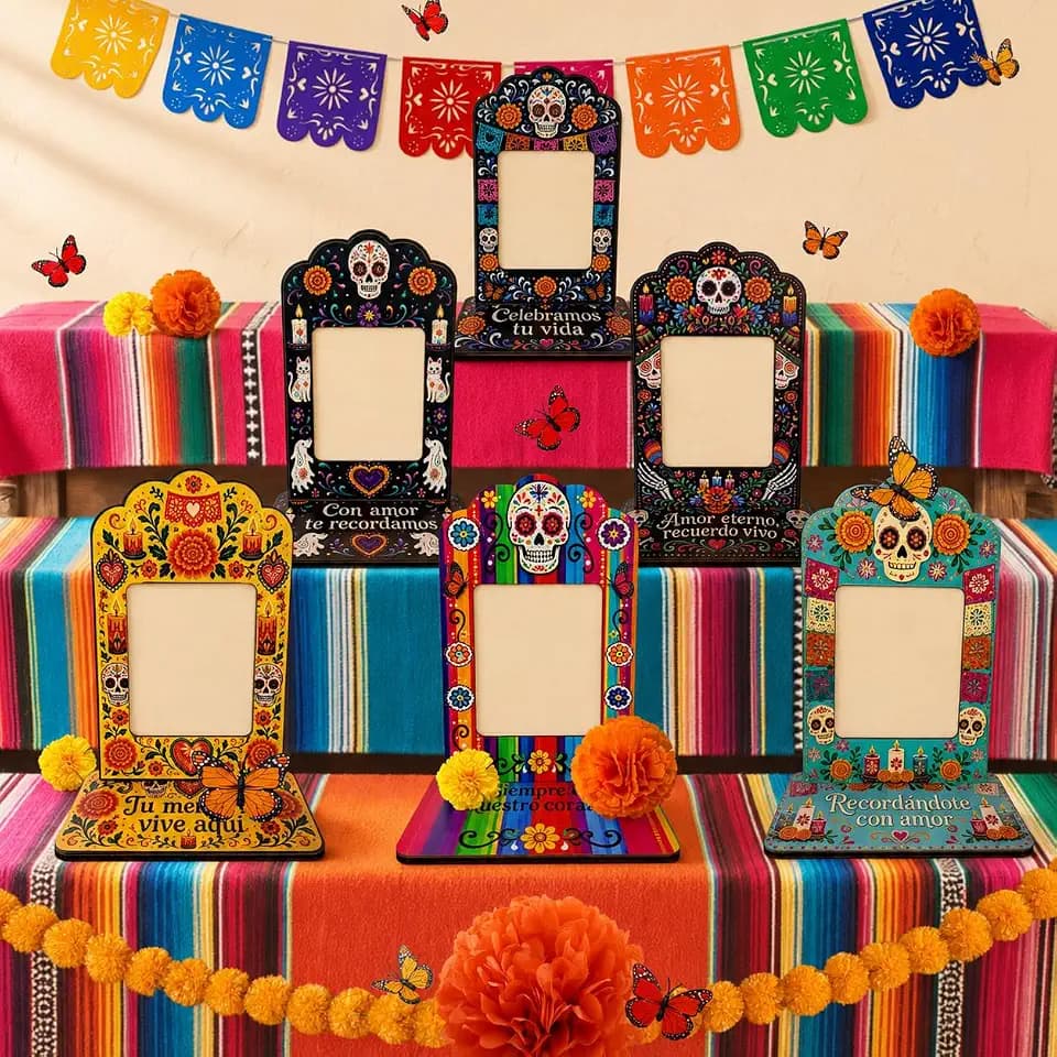 Dia De Los Muertos Decorations Picture Frames Day of the Dead Altar Ofrenda