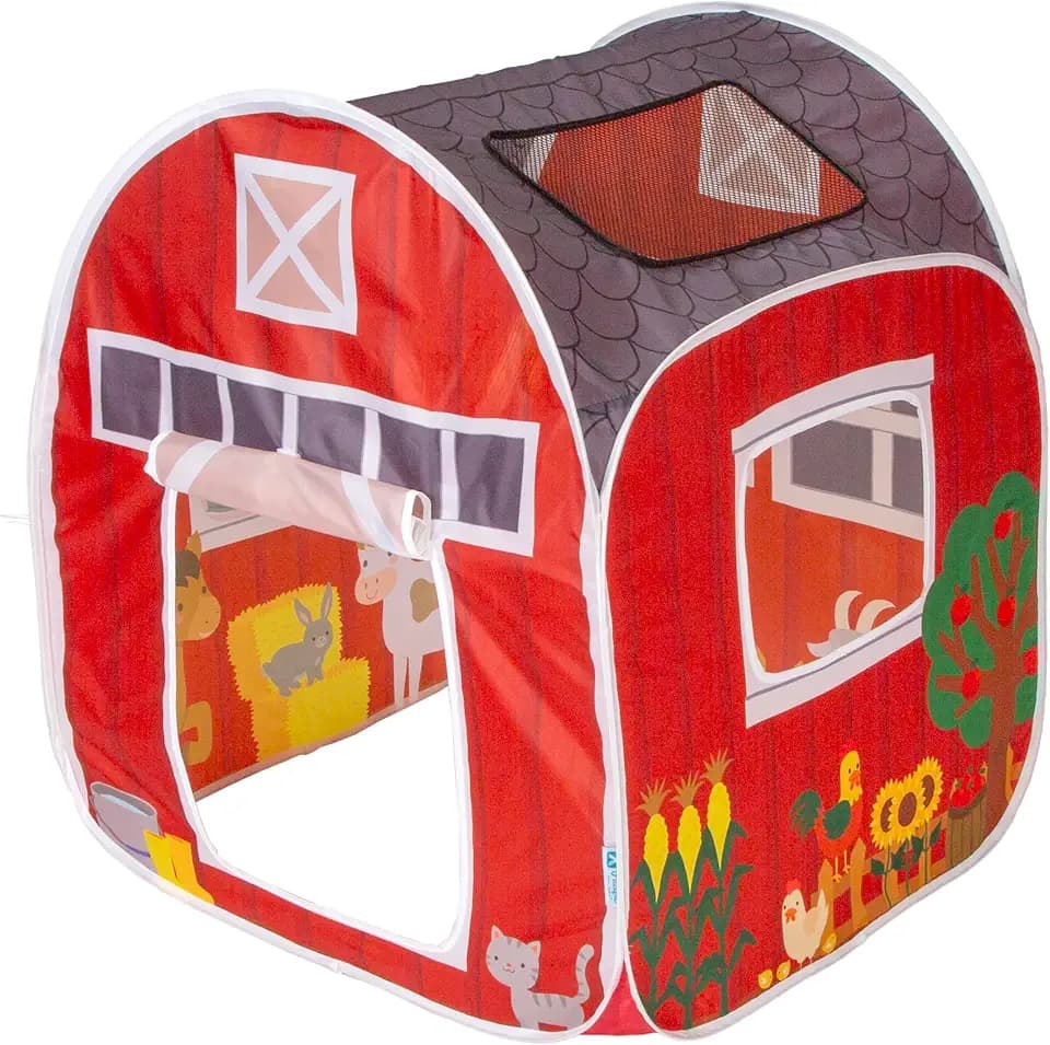 Pacific Play Tents Farm House Pop-Up Tent (60650) - Indoor/Outdoor Pop-up Playhouse for Toddler & Kids Easy Setup