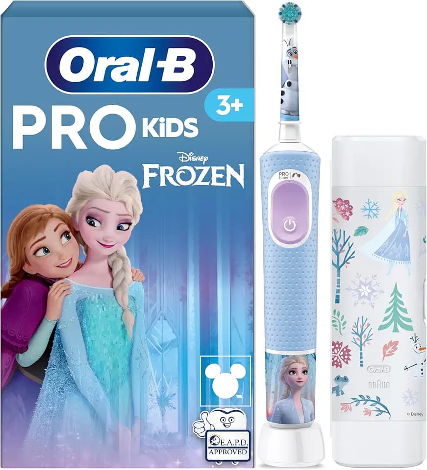 Oral-B Pro Kids Frozen Elektrische Zahnbürste für Kinder, Blau/Lila