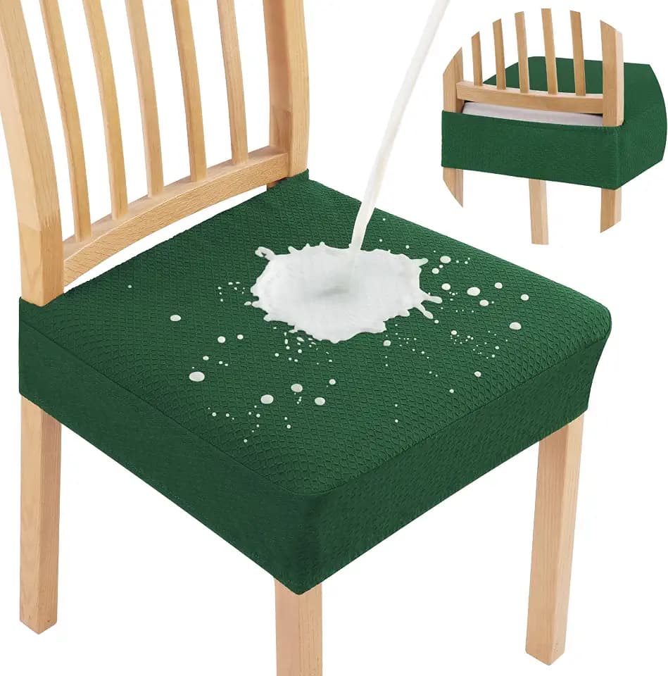 Smiry Waterproof Seat Covers for Dining Room Chairs, Set of 6