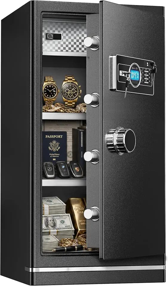 TOTOY 8.0 Cu Ft Heavy Duty Large Steel Fire Resistant Safe With LCD -31.5"H