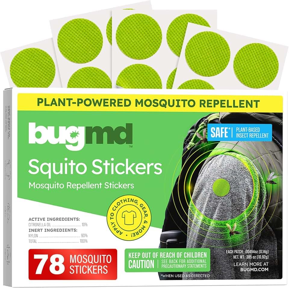 BugMD Squito Stickers - Mosquito Repellent Patches for Adults