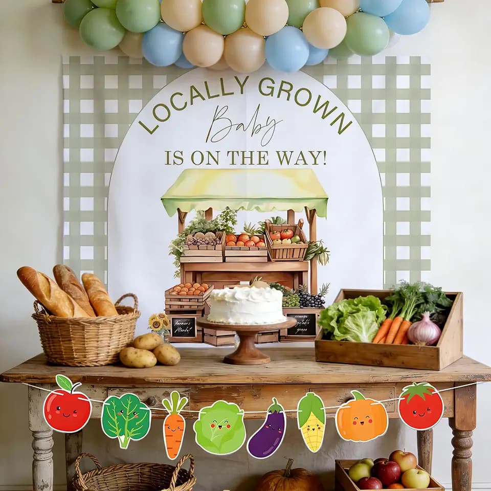 Locally Grown Baby Shower Decorations Farmers Market Baby Shower Decor