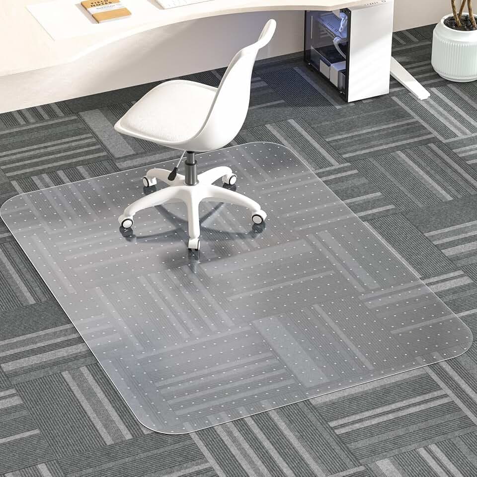 Office Chair Mat for Carpet, 36" X 48" Clear PVC Desk Chair Mat