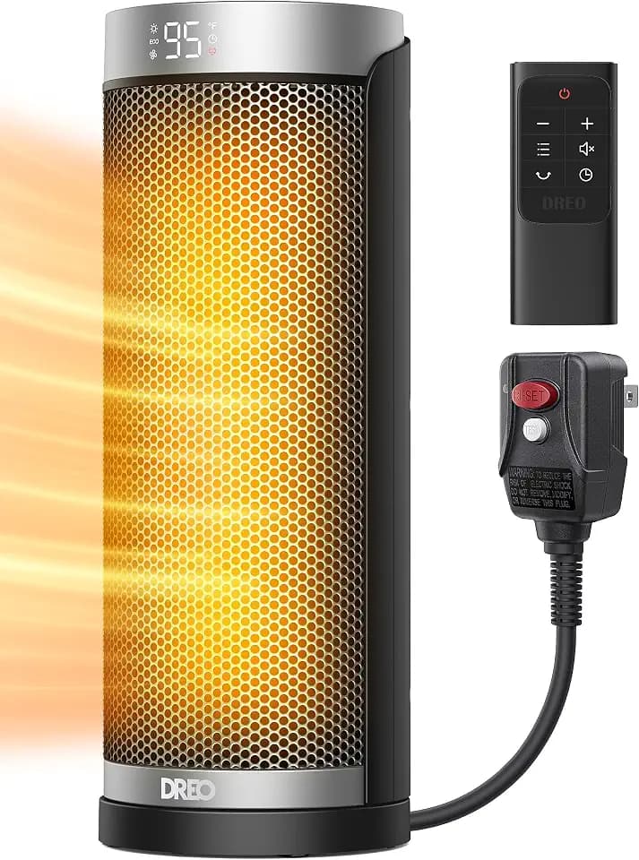 DREO 1500W Space Heaters with ALCI Safety Plug for Bathroom and Indoor Use