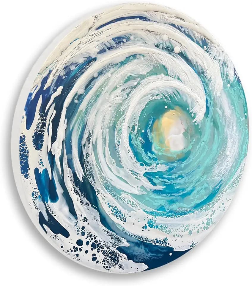 'Round Sea Waves Nautical Ocean'| Wall Plaque Art