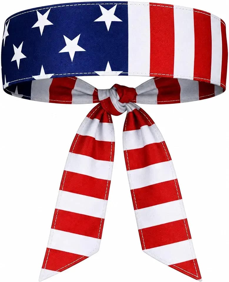World Cup 2026 Soccer Headband - National Flag Tie Headband for USA Mexico Brazil Argentina Fans - Breathable Sweatband for Football Game Day Watch Parties Patriotic Accessories