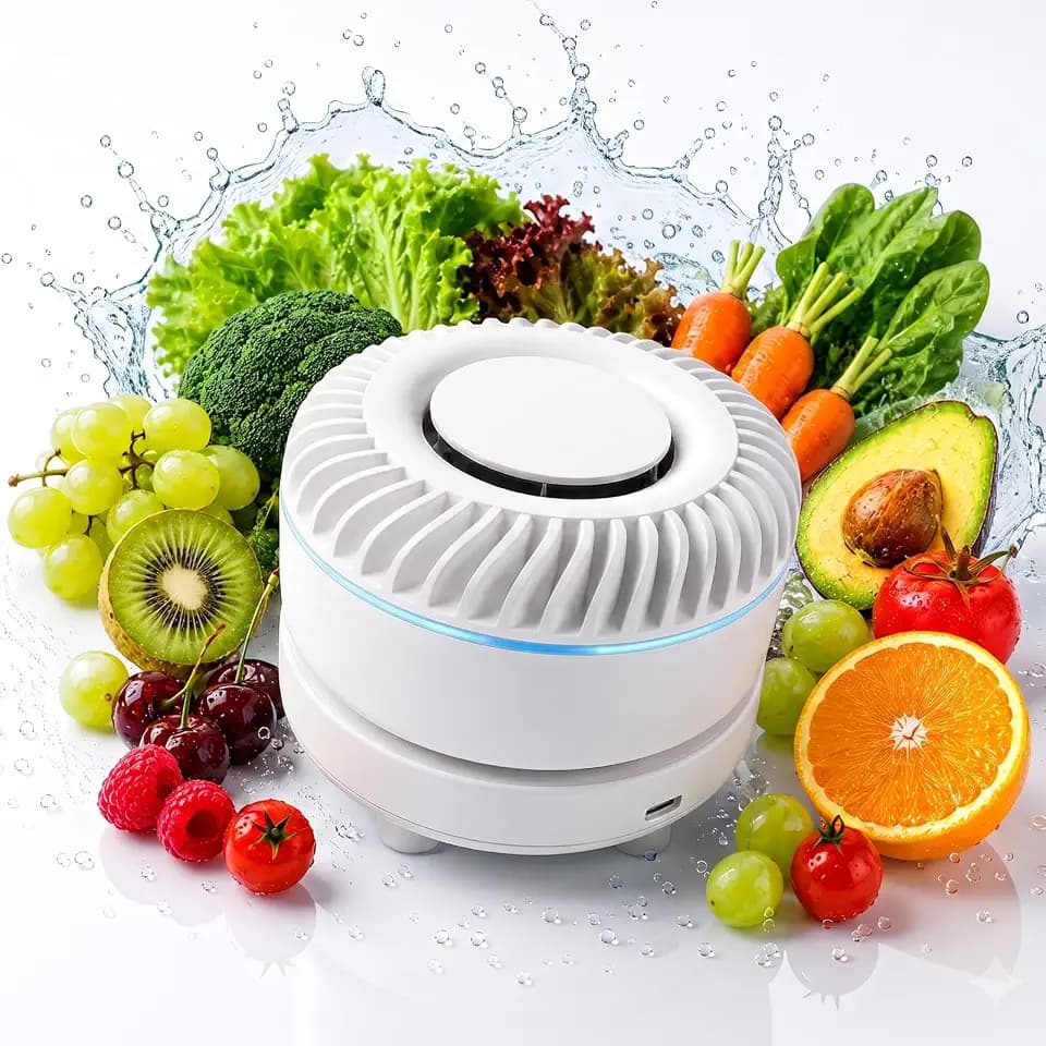 Motaido Produce Cleaner – Portable OH-ion Fruit & Vegetable Washer, Rechargeable Deep Cleans Produce, Meat & Seafood in 3 Minutes, Extend Shelf Life, IPX7 Waterproof, for Home Kitchen, Outdoor Picnic