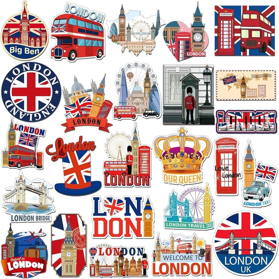 Fabbay 25 Pcs London Cruise Ship Door Magnets Decorations