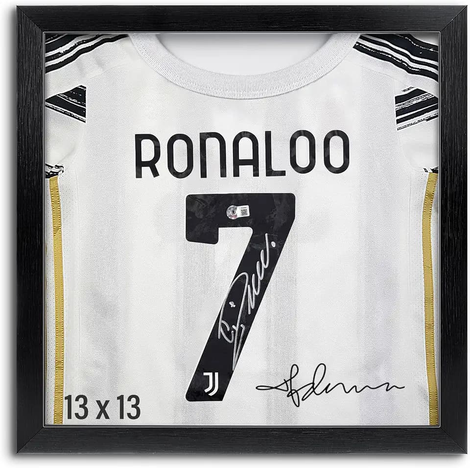 T-Shirt Display Frame, 13" x 13" Black Wood T-Shirt Frame with 98% Uv Protection Acrylic, 1" Depth of Usable Space Shadow Box, Display Case for Shirts, Jerseys, Memorabilia (1 Pack)