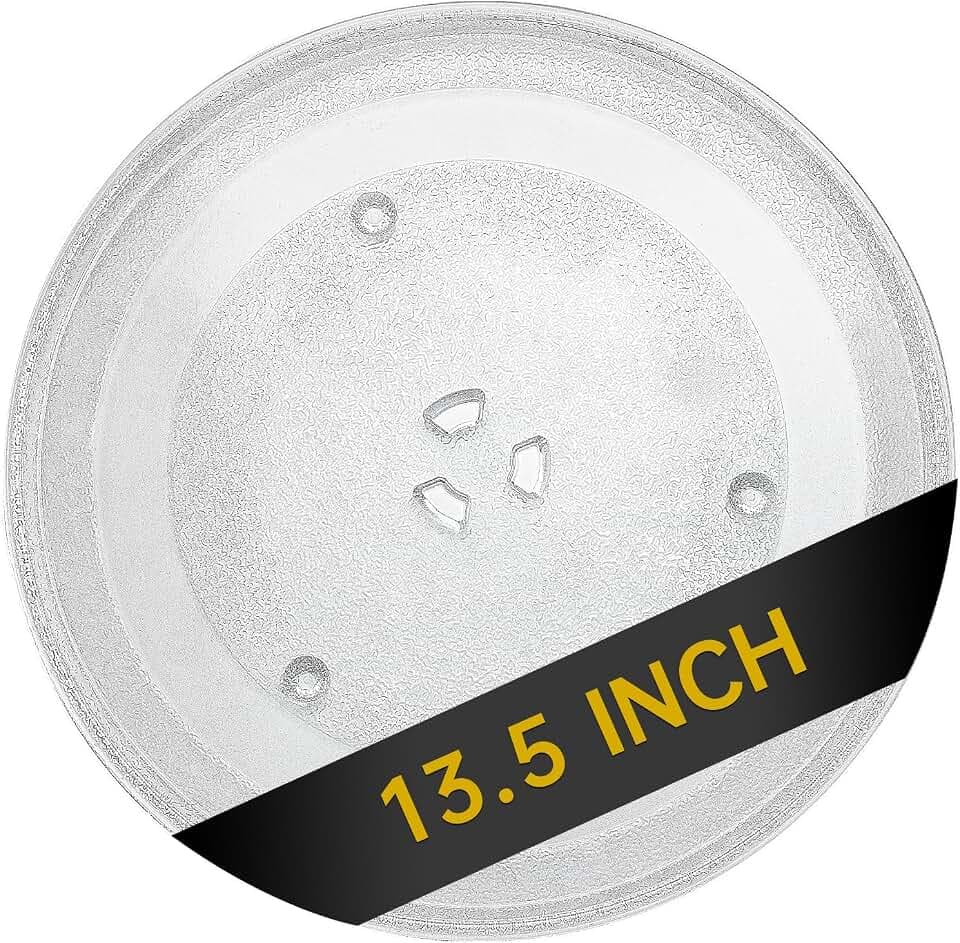 13.5" Microwave Glass Turntable Plate, 13.5" / 34.3cm Microwave Tray Replacement Glass Plate, Glass Tray Replacement for LG,Samsung,GE, Magic Chef, Hotpoint, Panasonic, Kenmore, etc