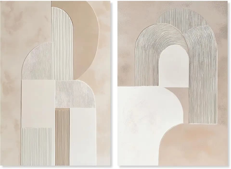 Art Remedy Golden Luxe Living Room Set Canvas Boho Wall Decor, Gallery Wrapped, 24 x 36