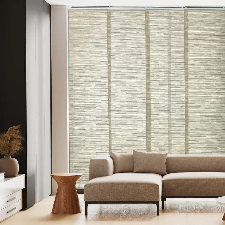 Sliding Panel Blinds for Sliding Glass Door, Sand Gold