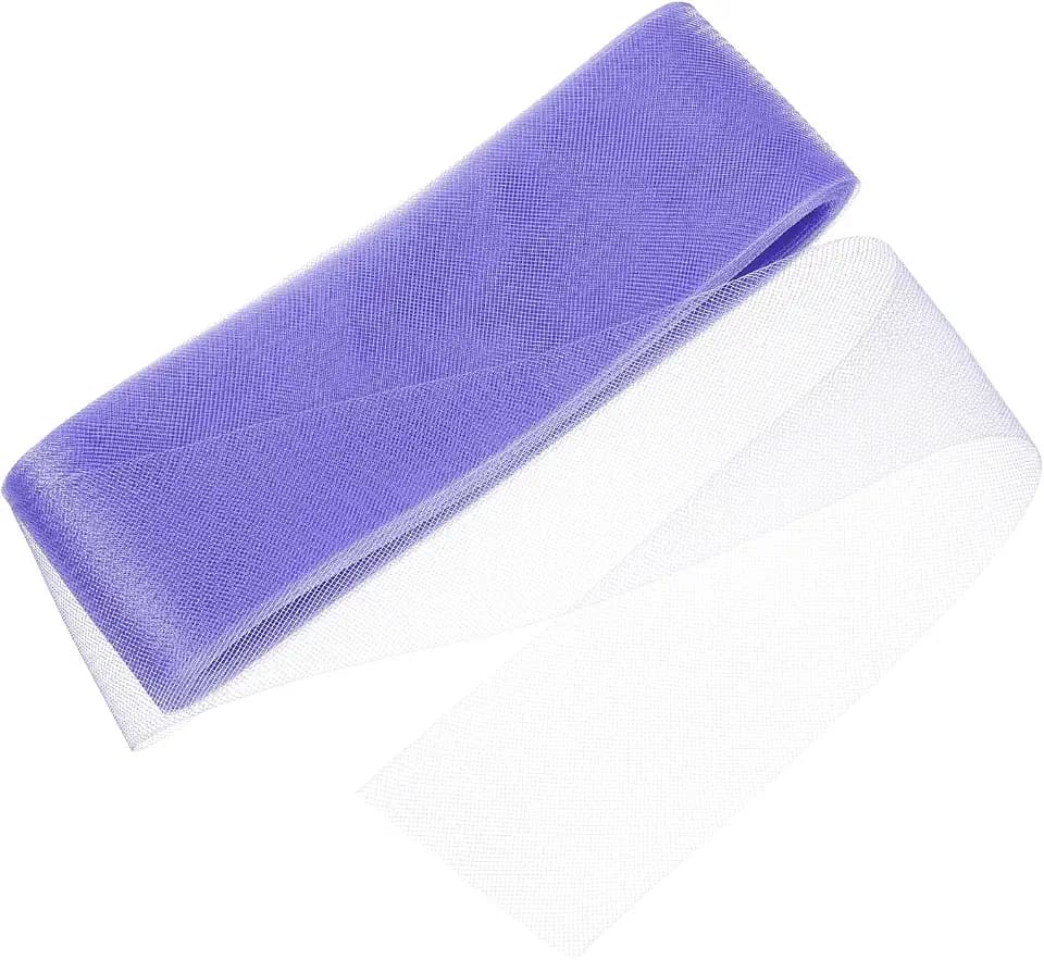 uxcell 25 Yards 3 Inch Wide Polyester Horsehair Braid, 1 Roll Stiff Horsehair Braid for Polyester Boning Sewing Wedding Dance Dress Skirt Hat Trimming Accessories, Light Purple