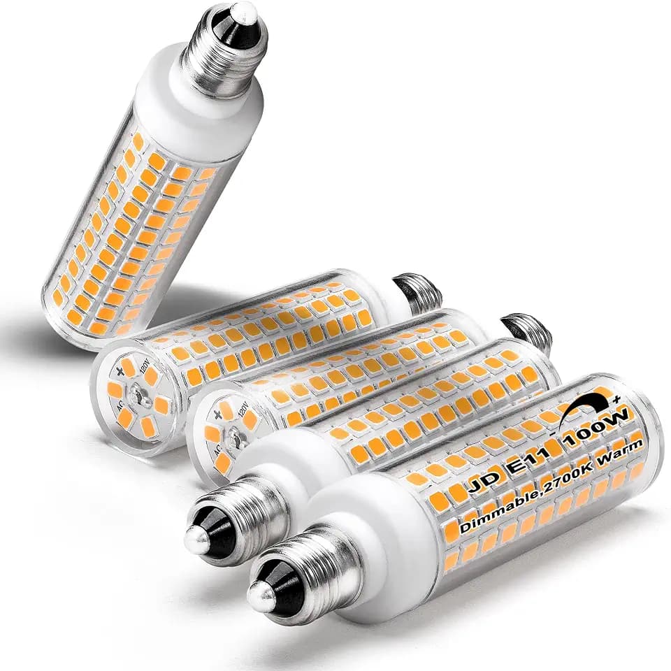ALIDE E11 Led Bulbs,JDE11 120V 100W Bulbs Equiva Dimmable,Warm White 2700k