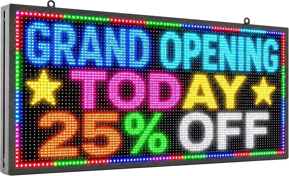 CX P10 Outdoor LED Scrolling Sign, 39 x 14 in, IP65, 6000 Nits