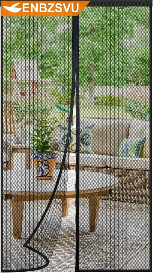 Magnetic Screen Door Mesh, Fit Door 34 x 84 inch, Black