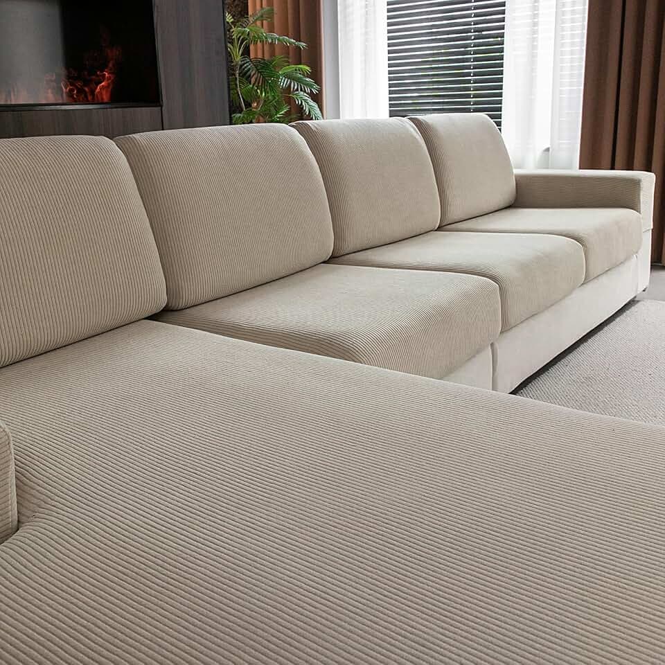 OHSIO Stretch Sofa Überzug - Rutschfester Sofa Sitzkissenbezug