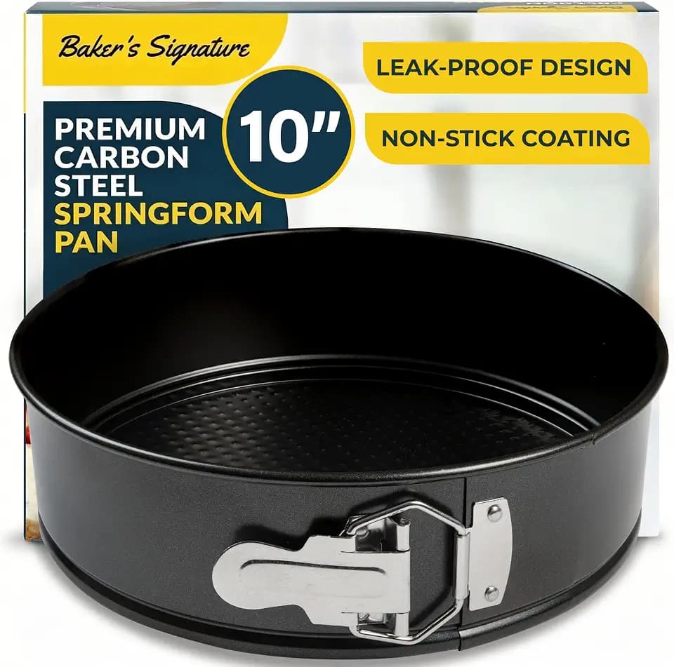 Cheesecake Pan 10" Carbon Steel With Removable Bottom – Leakproof Design