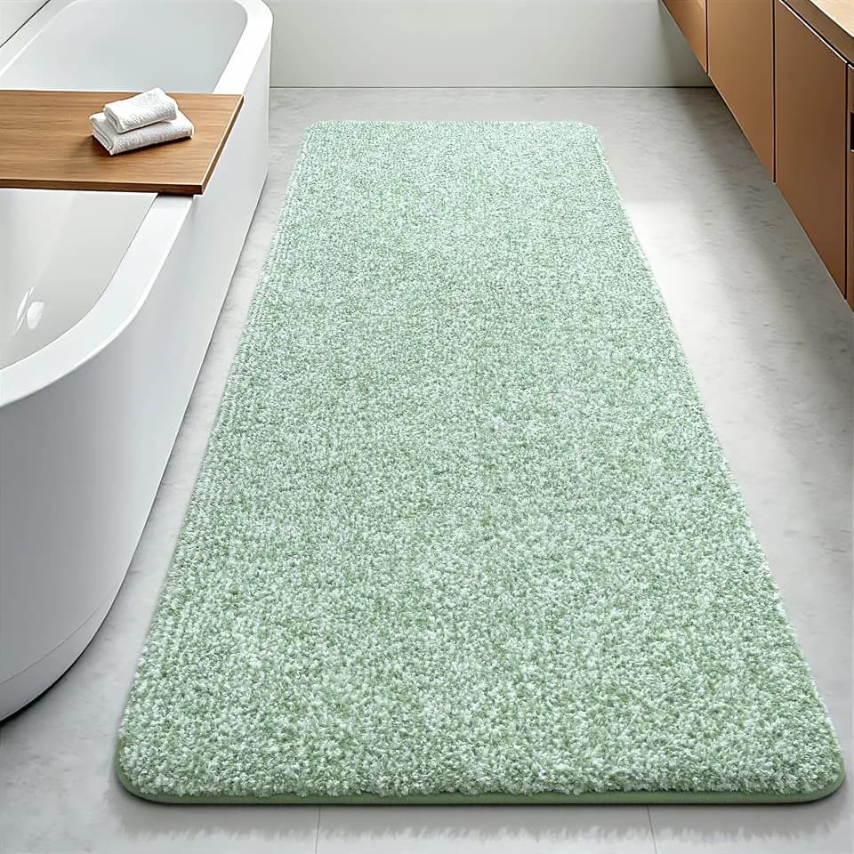 Bathroom Runner Rug 24x60 Inch, Absorbent Long Bath Rug for Shower Floor