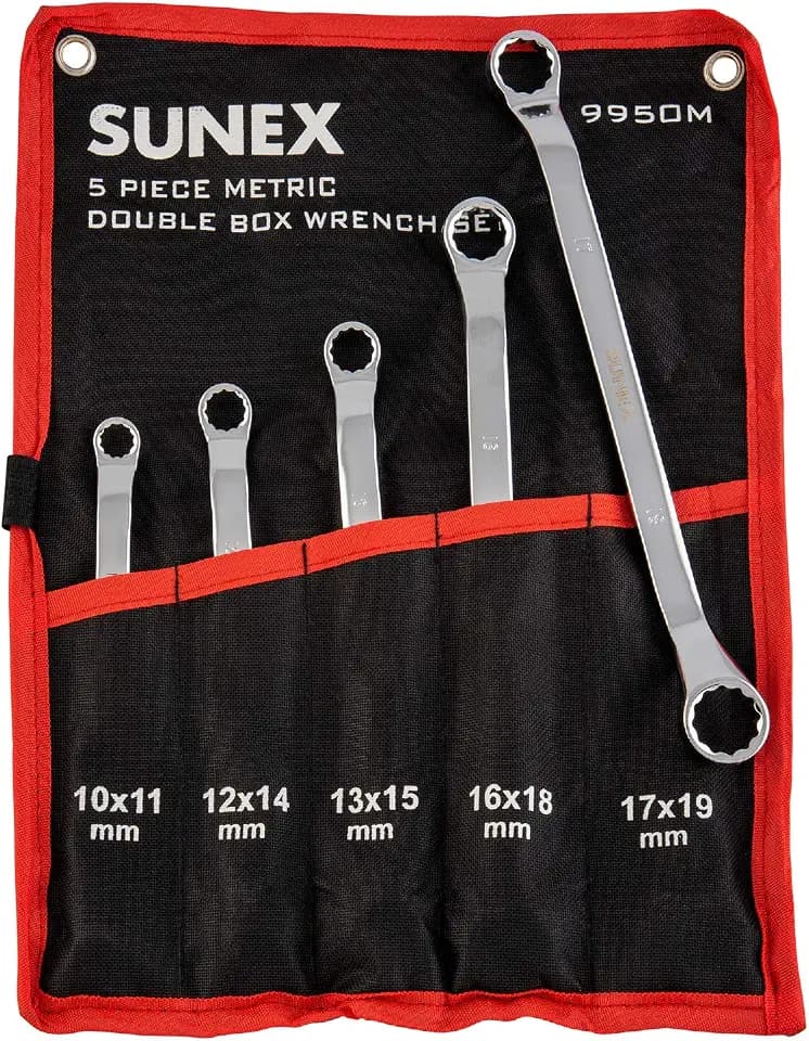 Sunex Tools 9950M Metric Double Box Wrench Set, 5 Piece
