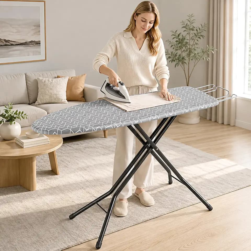 APEXCHASER Foldable Ironing Board Full Size, Iron Board Standard Size 43x13