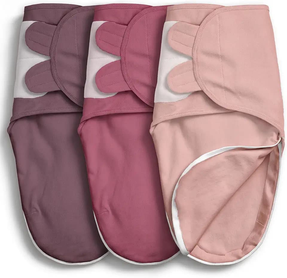 GLLQUEN BABY Newborn Swaddles with Zipper, 0-3 Months, Adjustable Hook&Loop