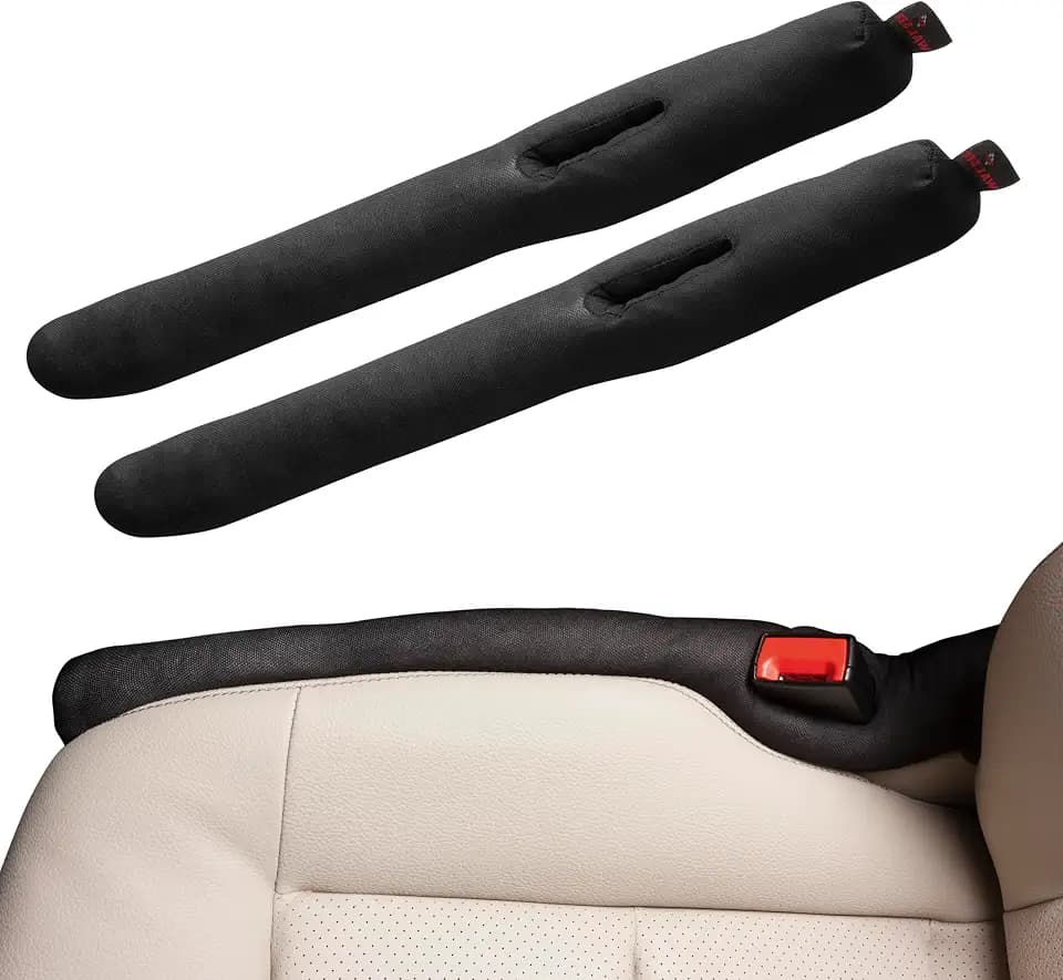Walser AntiDrop Autositz Lückenfüller, Sitzlückenfüller fürs Auto, Ritzenfüller Auto, Lückenkissen 49x7x5 cm, Auto-Sitzlückenfüller 2er-Pack 24048
