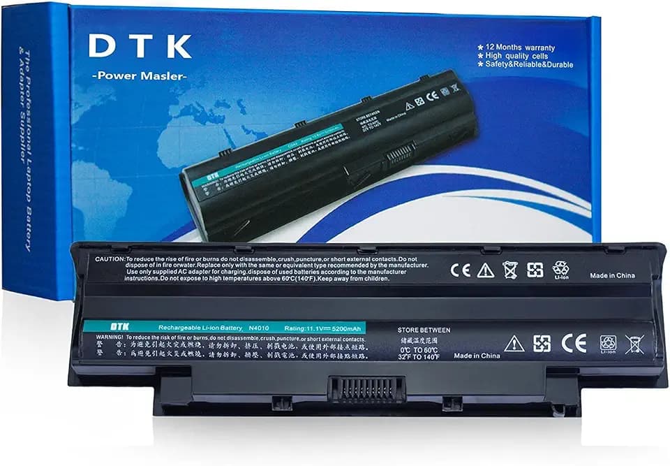 Dtk® Ultra Hochleistung Notebook Laptop Batterie Li-ion Akku für Dell Inspiron 13r 14r 15r 17r N3010 N3110 N4010 N4050 N4110 N5110 N5010 N5030 N5040 N5050 N7010 N7110 M5110 M5010 M4110 M501 M503 M5030 M411r M511r Series, Vostro 1440 1450 1540 1550 3450 3550 3750 Fits P/n J1knd 4t7jn 312-0234 - 12 Months Warranty Notebook Battery (4400MAH-6 CELLS)